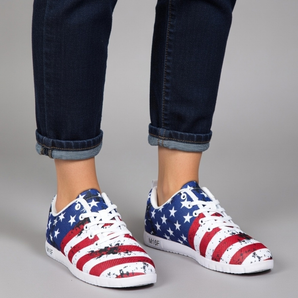 Amazon Red, White, and Blue Men's Sneakers